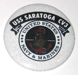 Saratoga CV-3 USN/USMC Button