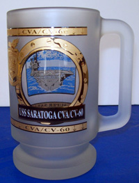 USS Saratoga Beer Mug