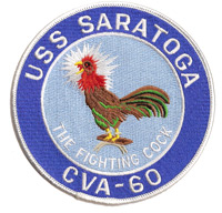 USS Saratoga CVA-60 Fighting Cock Patch